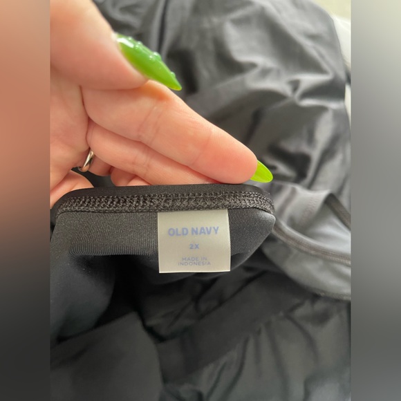 Old Navy Black One-Piece Swimdress with Side Knot - Picture 3 of 4